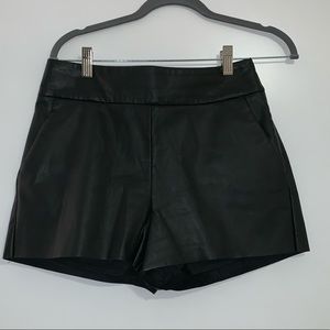 Express high waisted leather shorts